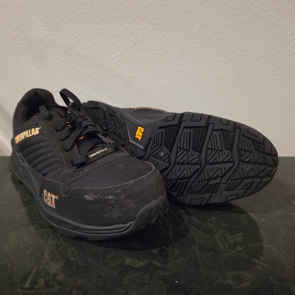 Caterpillar‎ Women Venward Work Shoes Black Composite Toe P91793 6.5 Wide